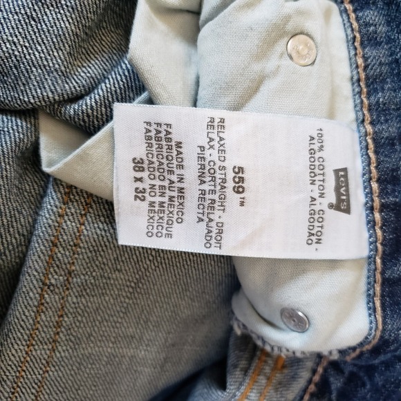 Levi's 559 Relaxed straight Jeans Size 38x32 100% Cotton Excellent condition - Picture 7 of 9